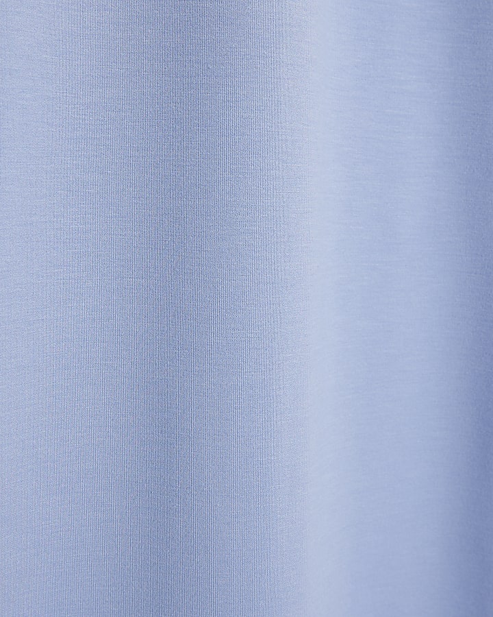 Blue Fitted Maxi Skirt