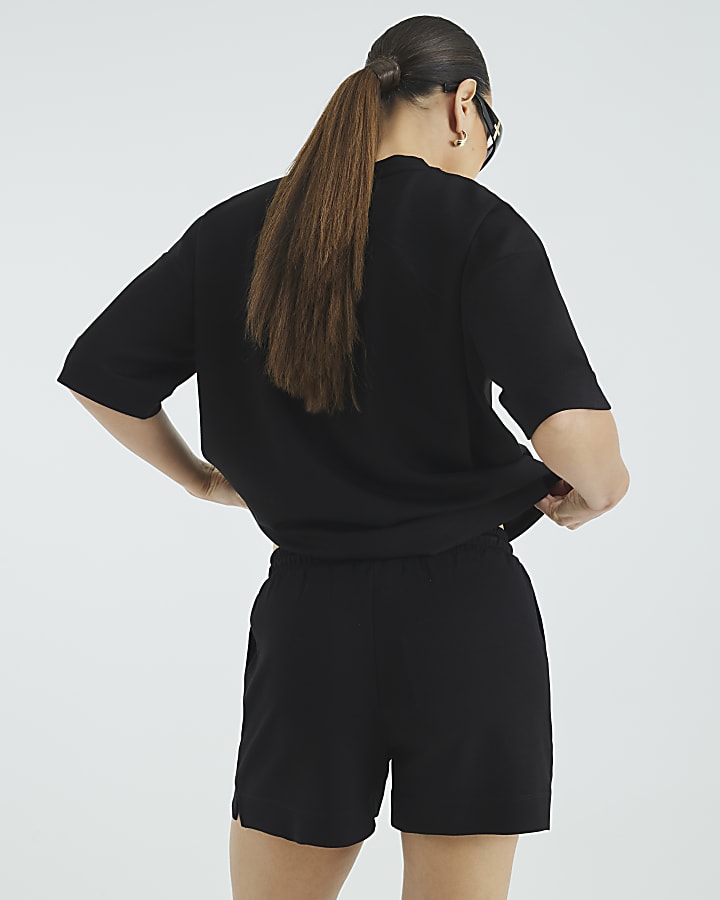 Black High Waisted Premium Shorts