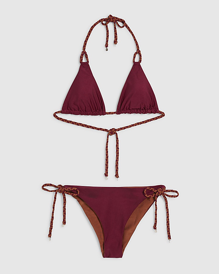 Purple Reversible Bikini Set