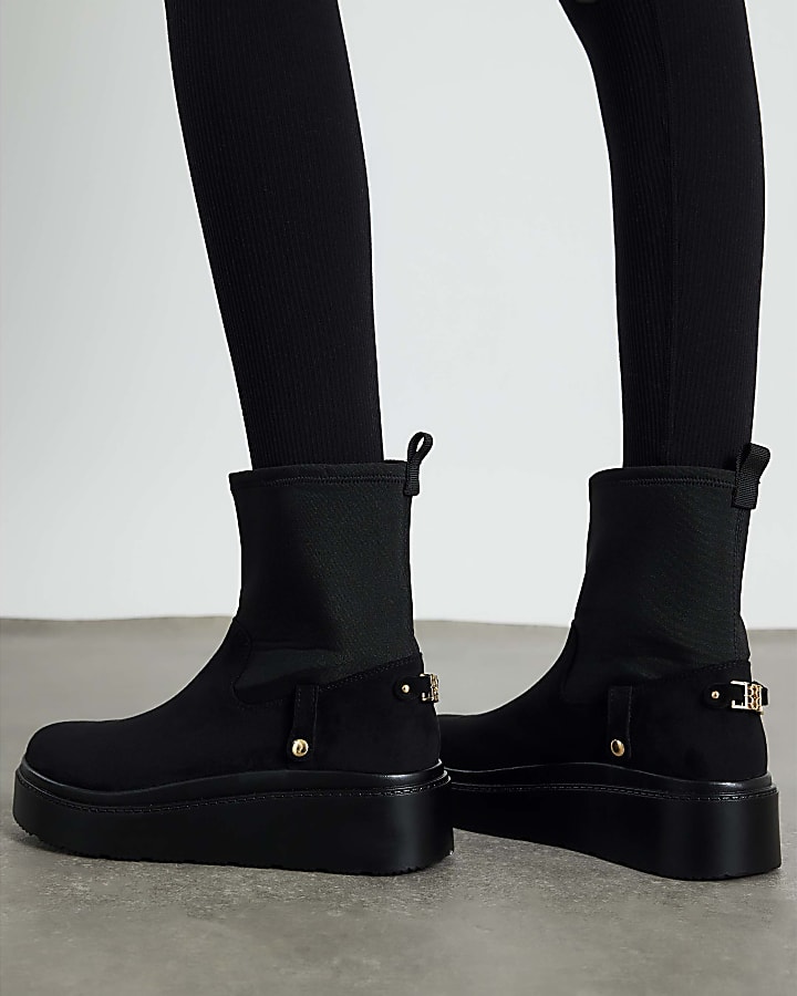 Black 2 in 1 Puffer Boots