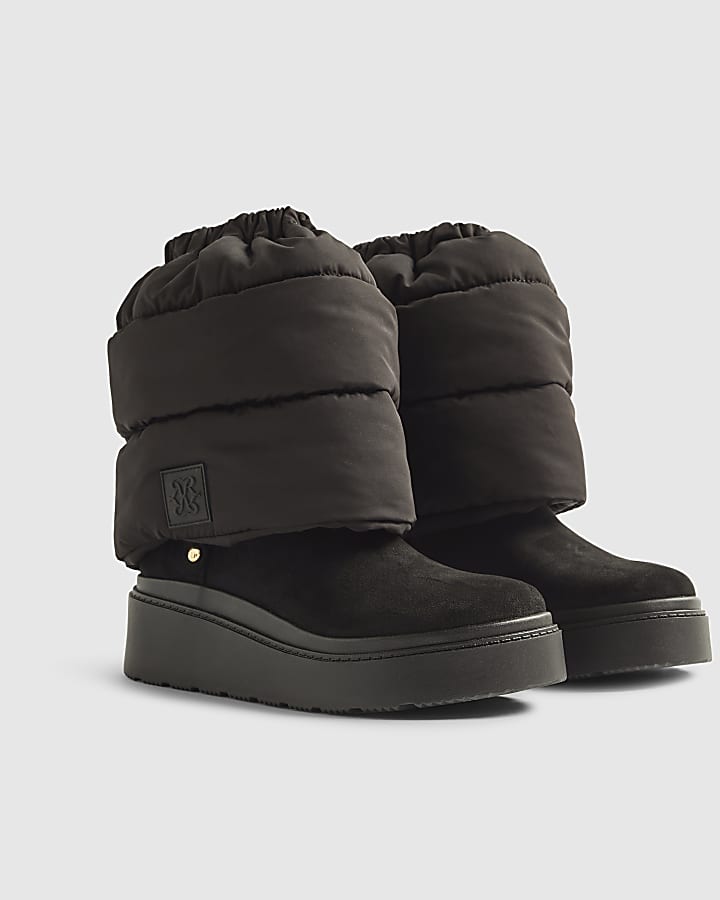 Black 2 in 1 Puffer Boots