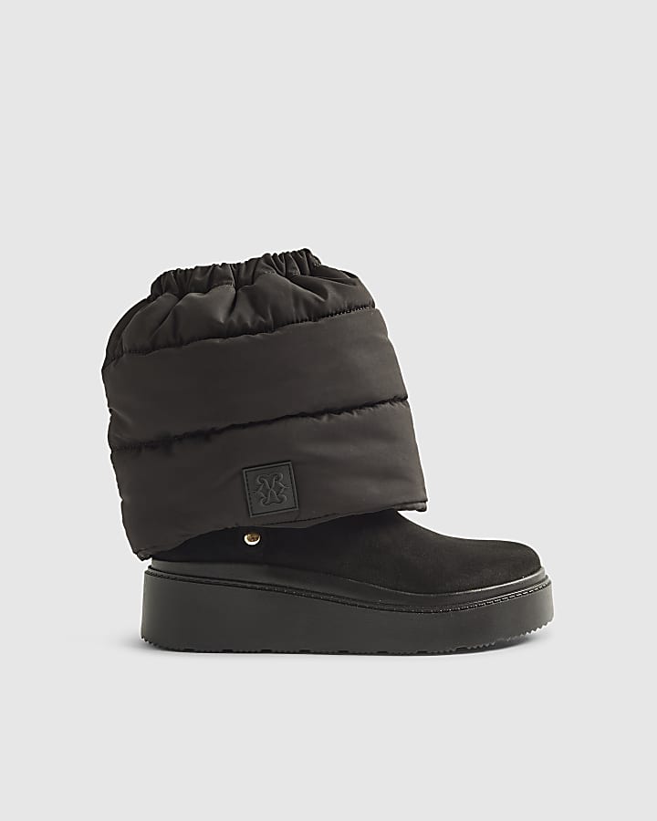 Black 2 in 1 Puffer Boots