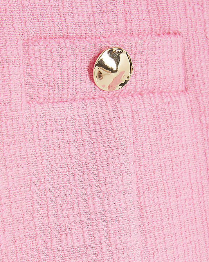 Petite Pink Boucle Sleeveless Mini Dress