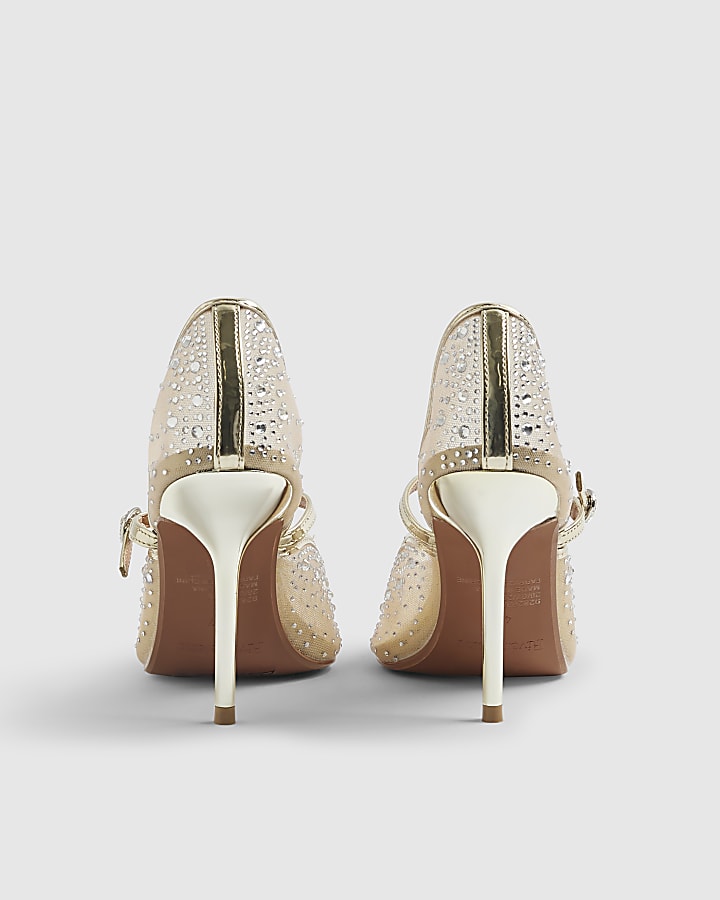 Gold Embellished Court Heels