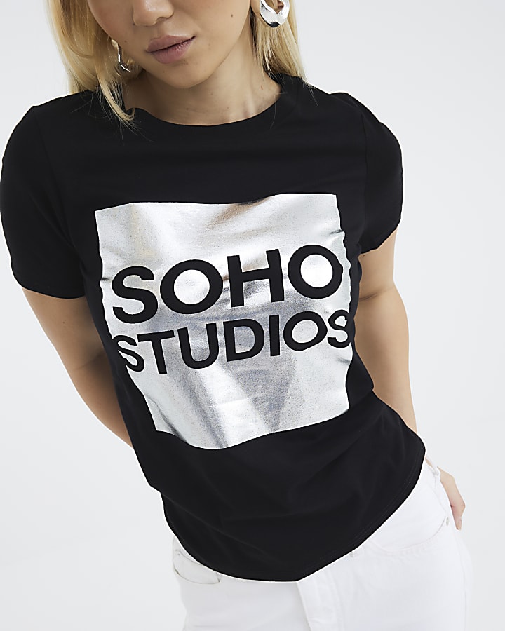 Black Short Sleeve Soho Studio T-shirt