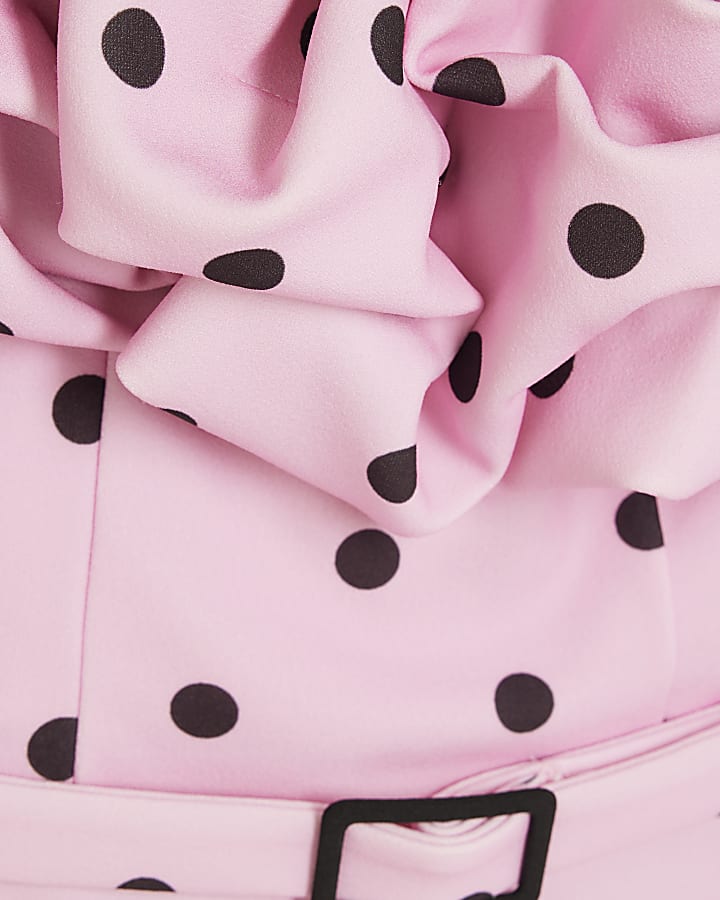 Pink Bardot Puffy Playsuit