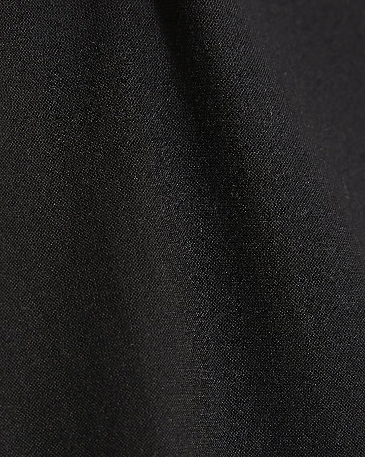 Black Short Sleeve Gold Detail Top