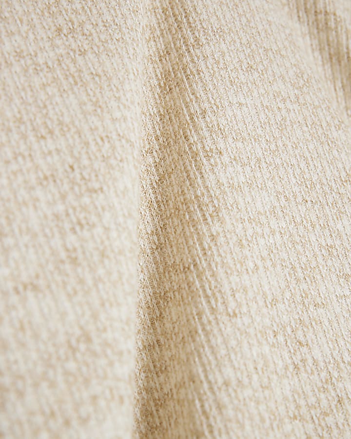 Cream Short Sleeve Oversized T-shirt