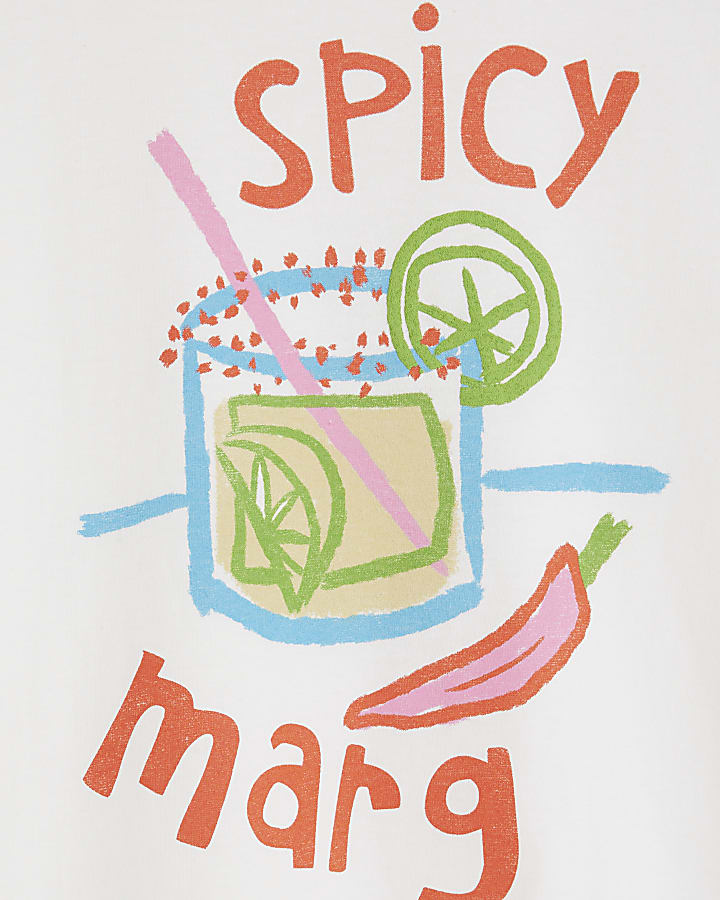 White Short Sleeve Spicy Marg T-shirt