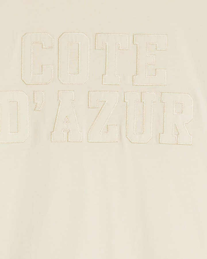Cream Short Sleeve Cote D'Azur T-shirt