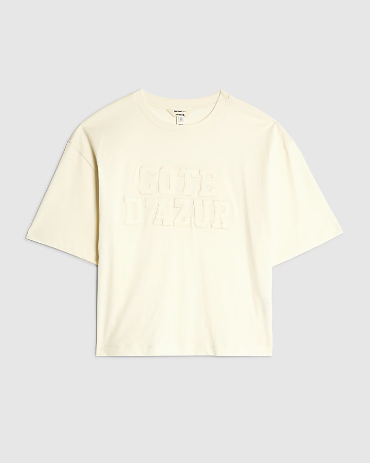 Cream Short Sleeve Cote D'Azur T-shirt