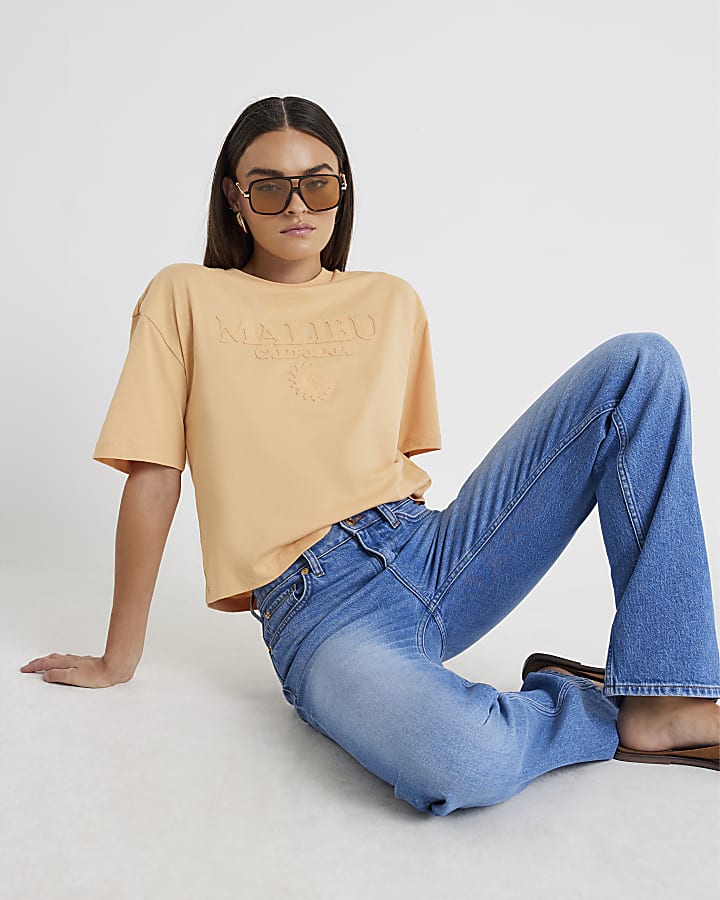 Orange Short Sleeve Malibu T-shirt
