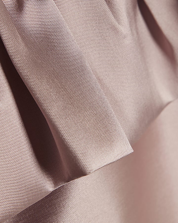 Pink Premium Frill Detail Bardot Top