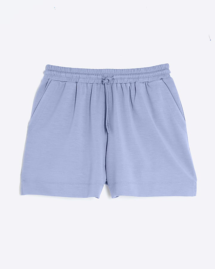 Blue Premium High Waisted Shorts