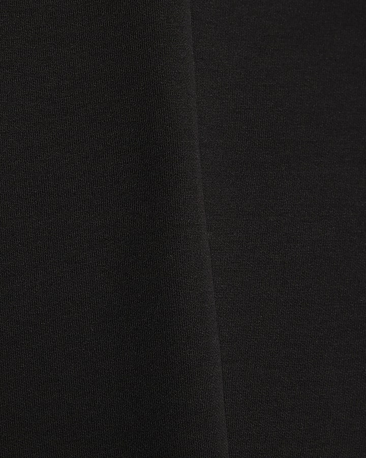 Black Short Sleeve Mini T-shirt Dress