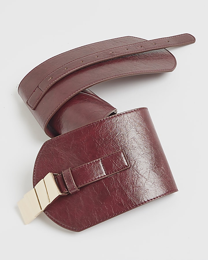 Red Gold Trim Waist Belt