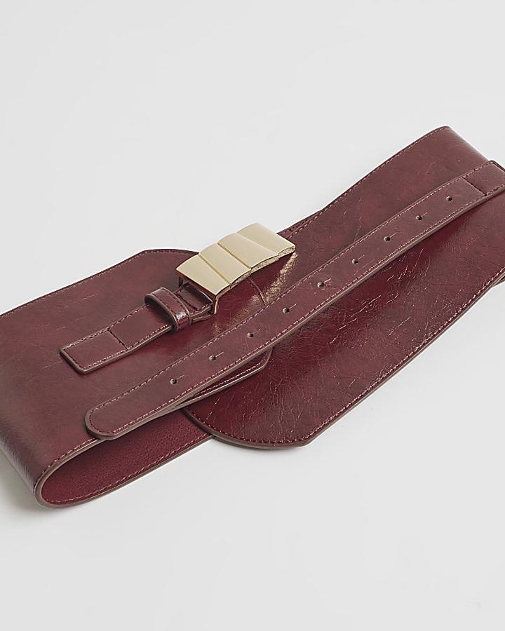 Red Gold Trim Waist Belt