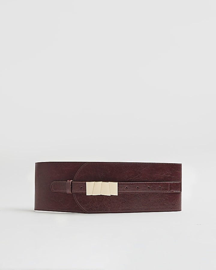 Red Gold Trim Waist Belt