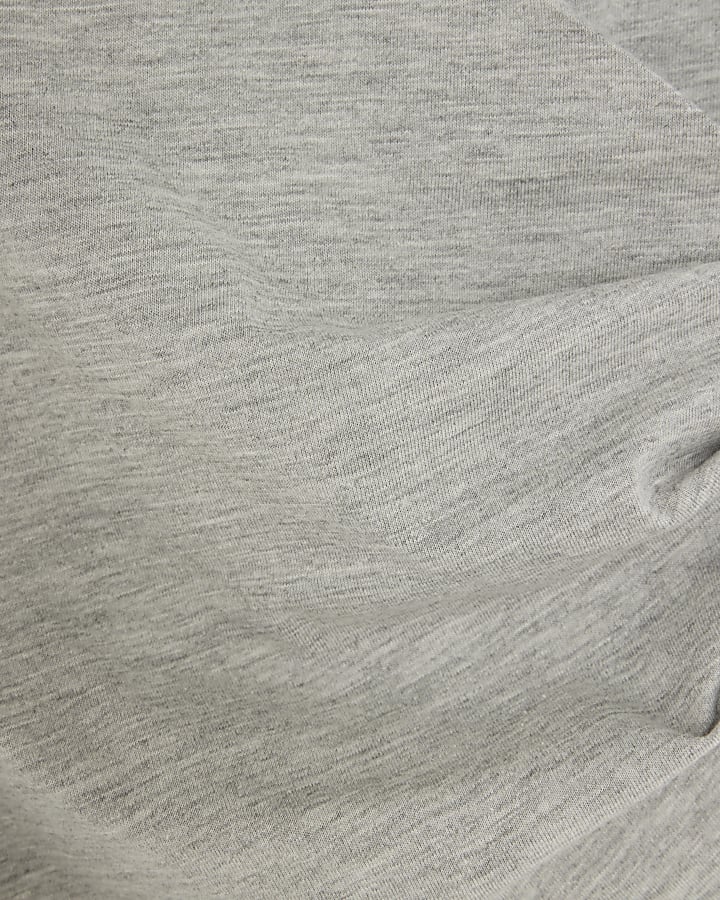 Grey Sleeveless Drape Tank Top