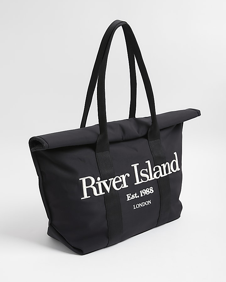 Black Roll Top Holdall Bag