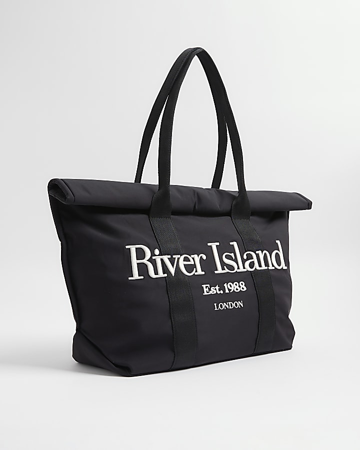 Black Roll Top Holdall Bag
