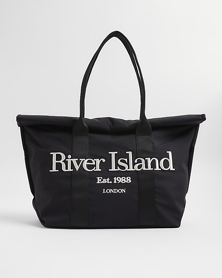 Black Roll Top Holdall Bag