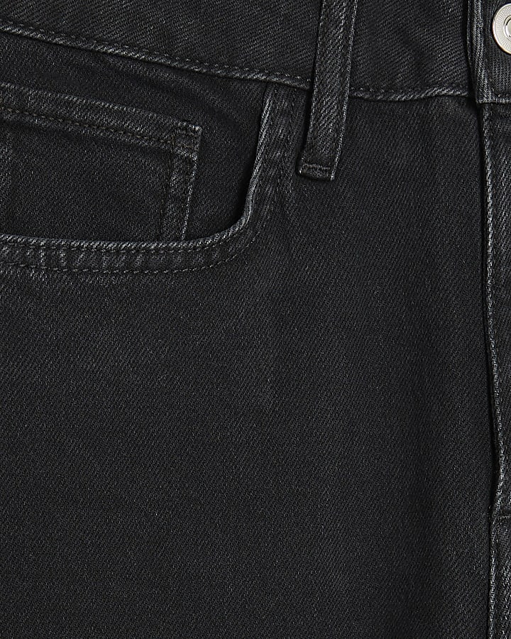 Black Stretch Straight Leg Jeans