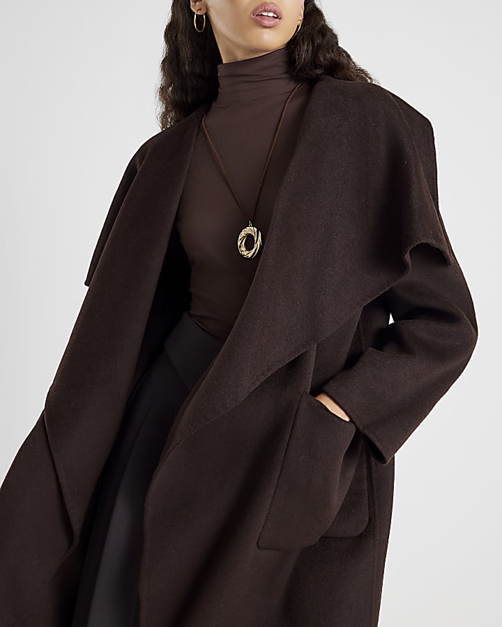 Brown Handmade Wool Coat