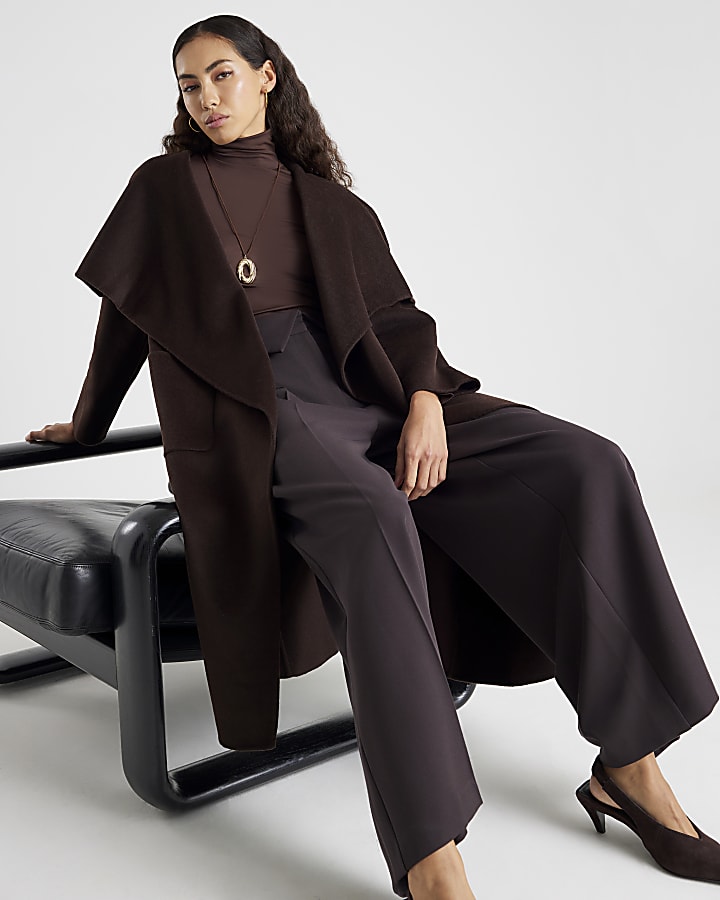Brown Handmade Wool Coat