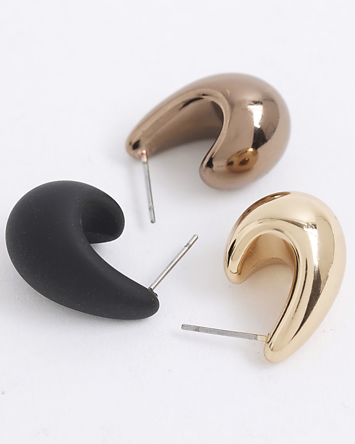 Multi Colour Dome Pack Of 3 Stud Earrings