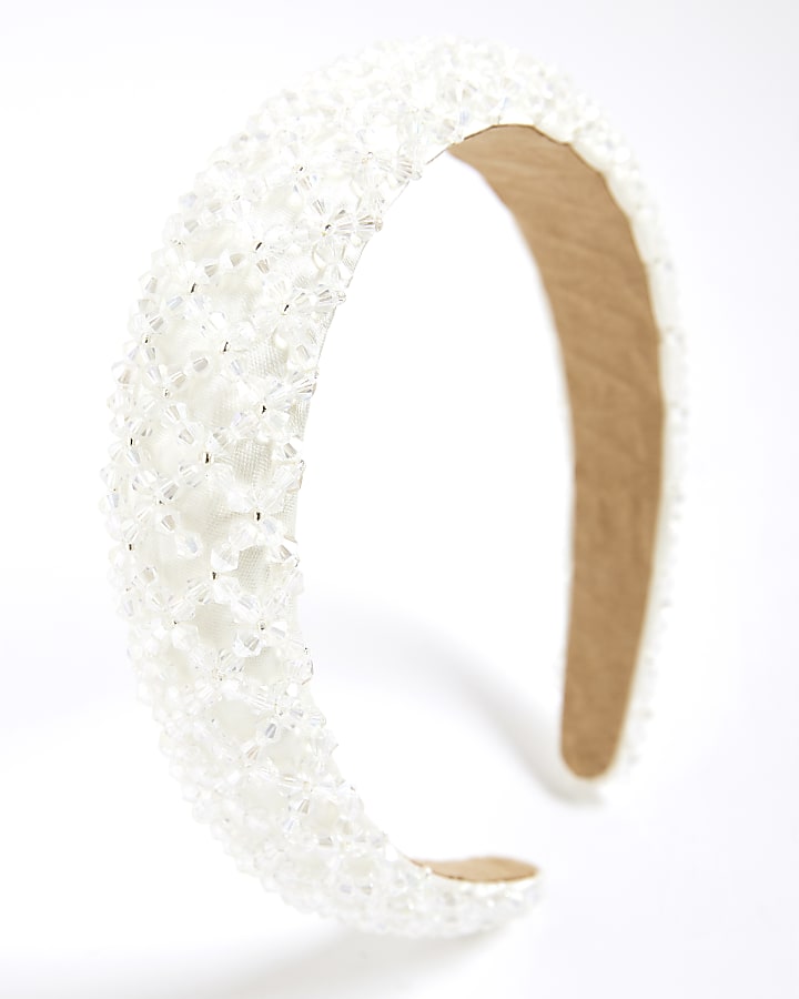 Cream embellished headband