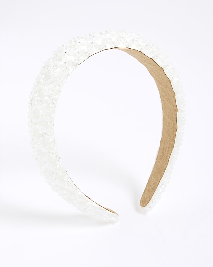 Cream embellished headband