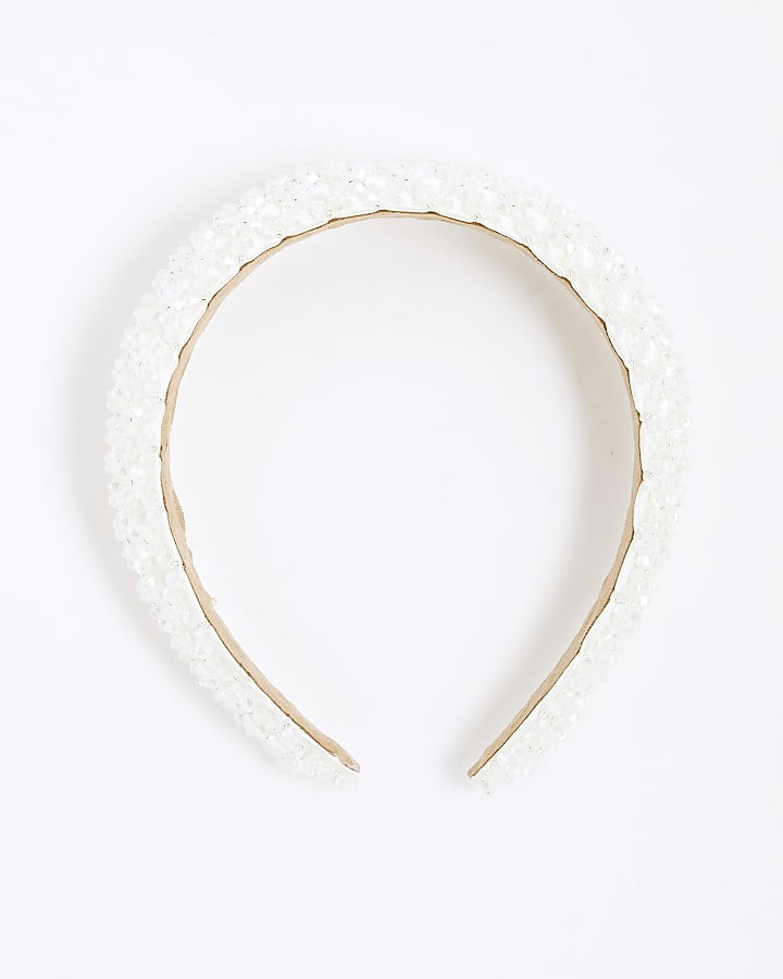 Cream embellished headband