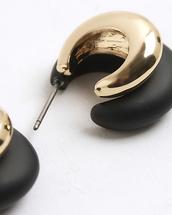 Black Hoop Earrings