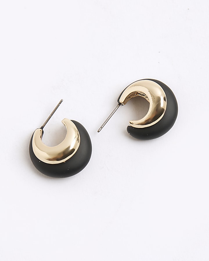 Black Hoop Earrings