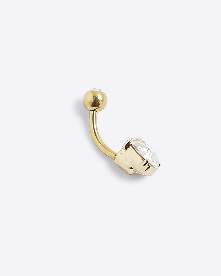 Gold Teardrop Belly Bar
