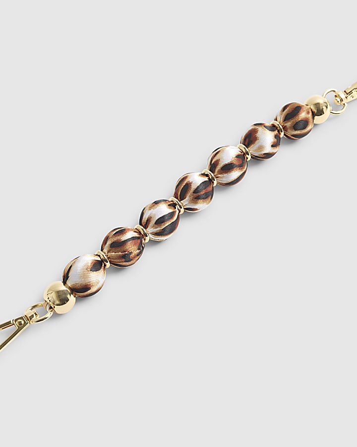 Gold Animal Print Ball Bag Charm