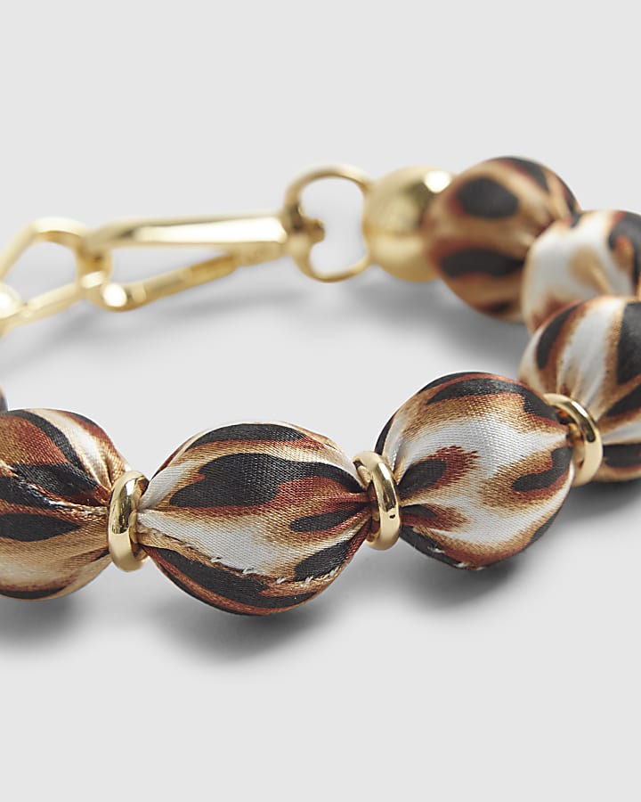 Gold Animal Print Ball Bag Charm