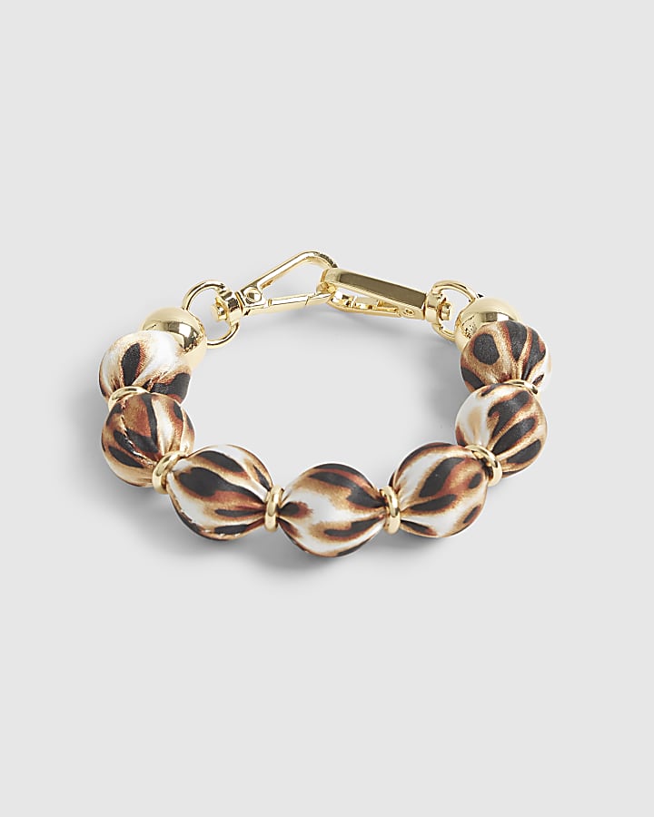Gold Animal Print Ball Bag Charm