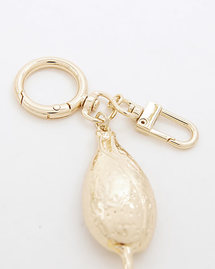 Gold Flower Bag Charm