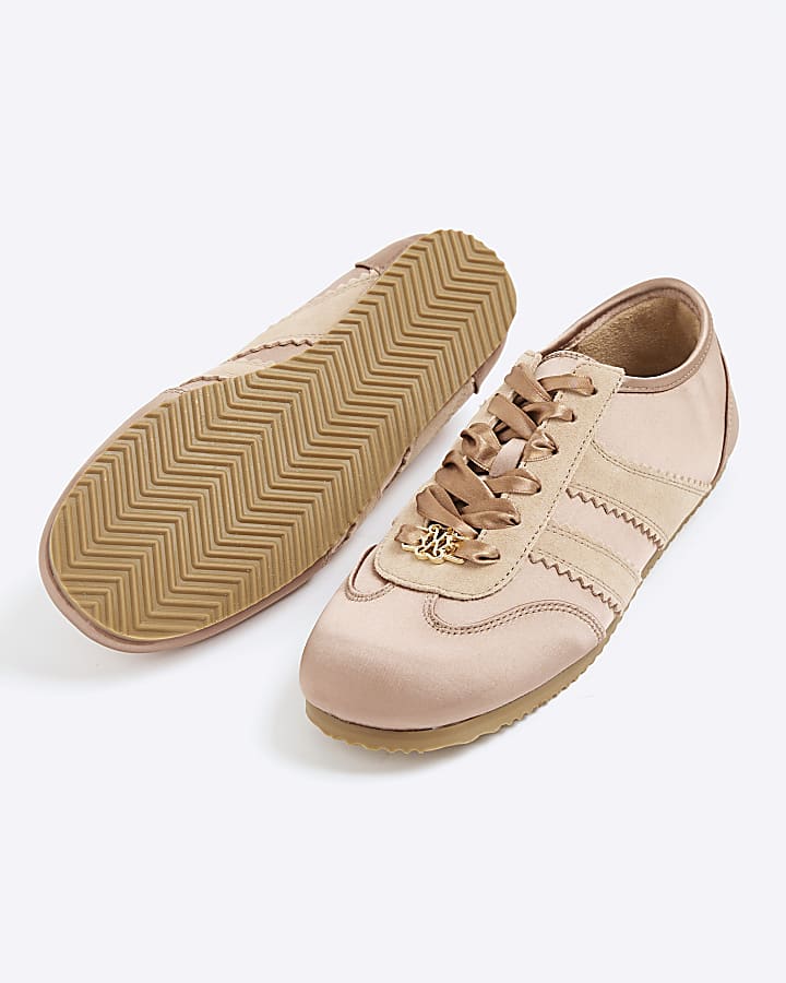 Pink  Lace Up Trainers