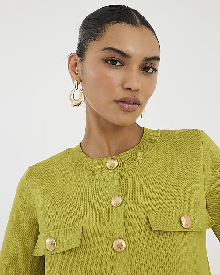Green Military Pocket Detail T-shirt