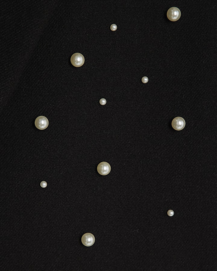 Black Pearl Embellished Coat