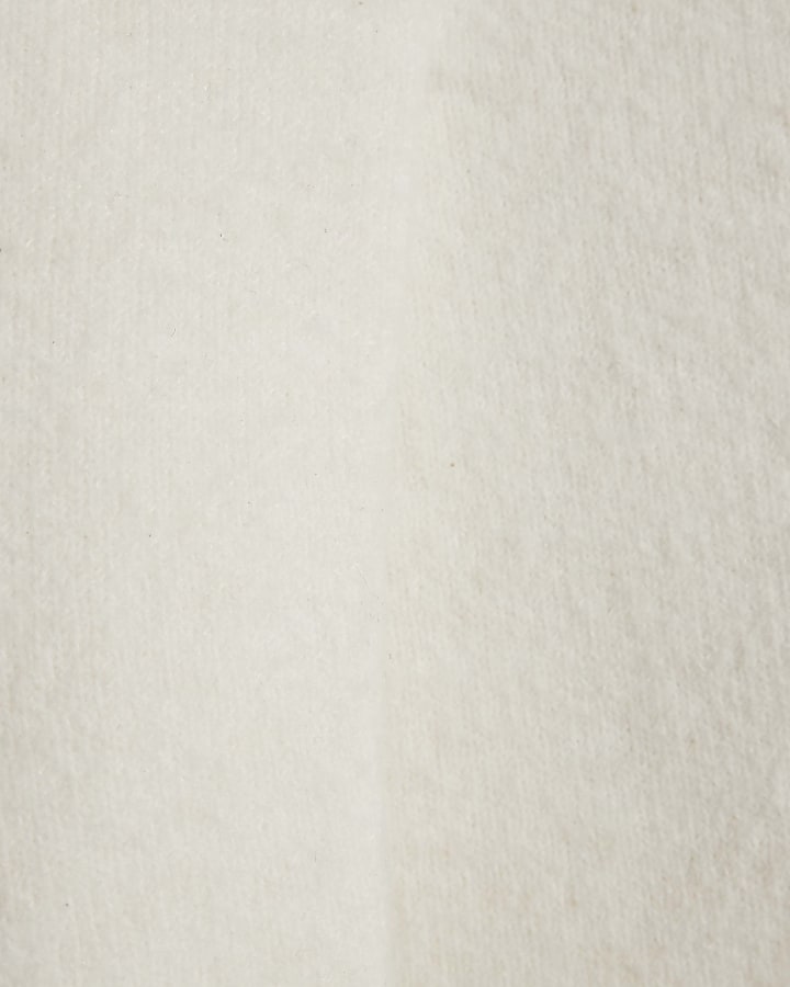 Petite Cream Knitted Mini Skirt