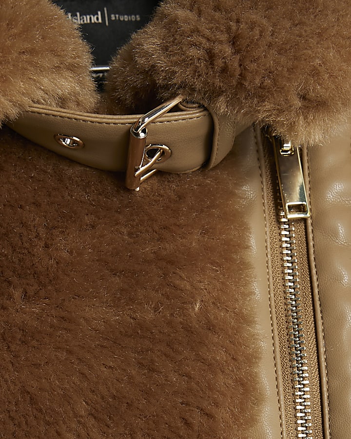 Brown Borg Aviator Jacket