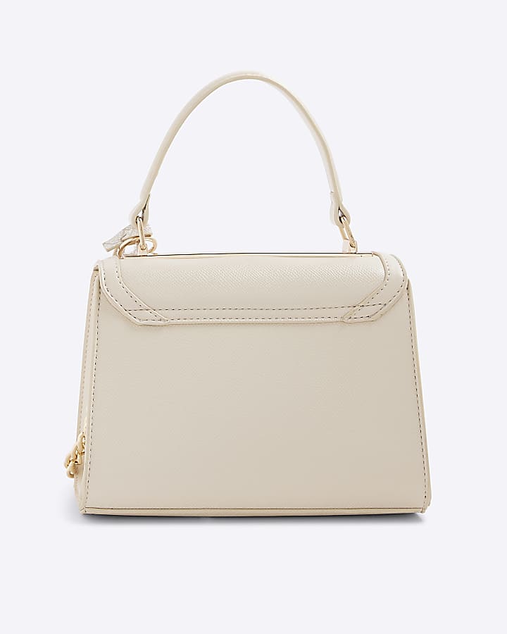 Cream Mini Monogram Cross Body Tote Bag