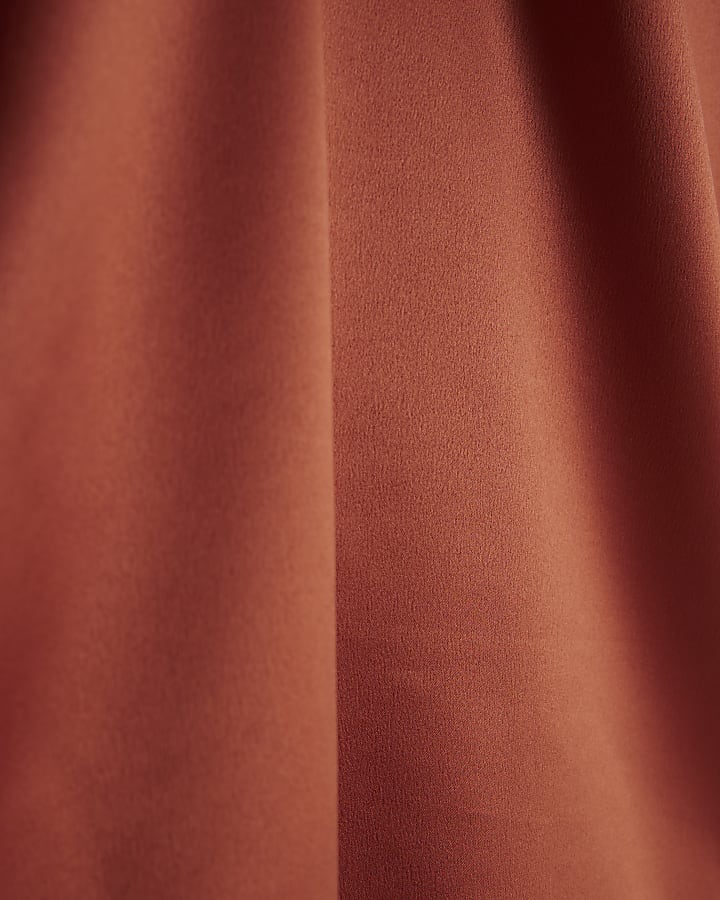 Orange Satin Turn Back Cuff T-shirt