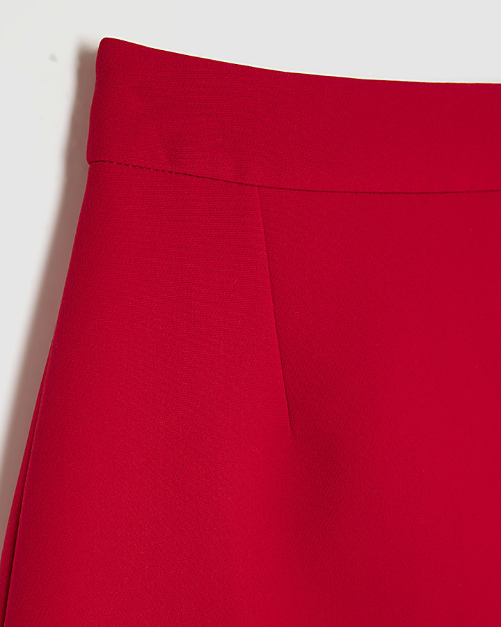 Red A Line Mini Skirt