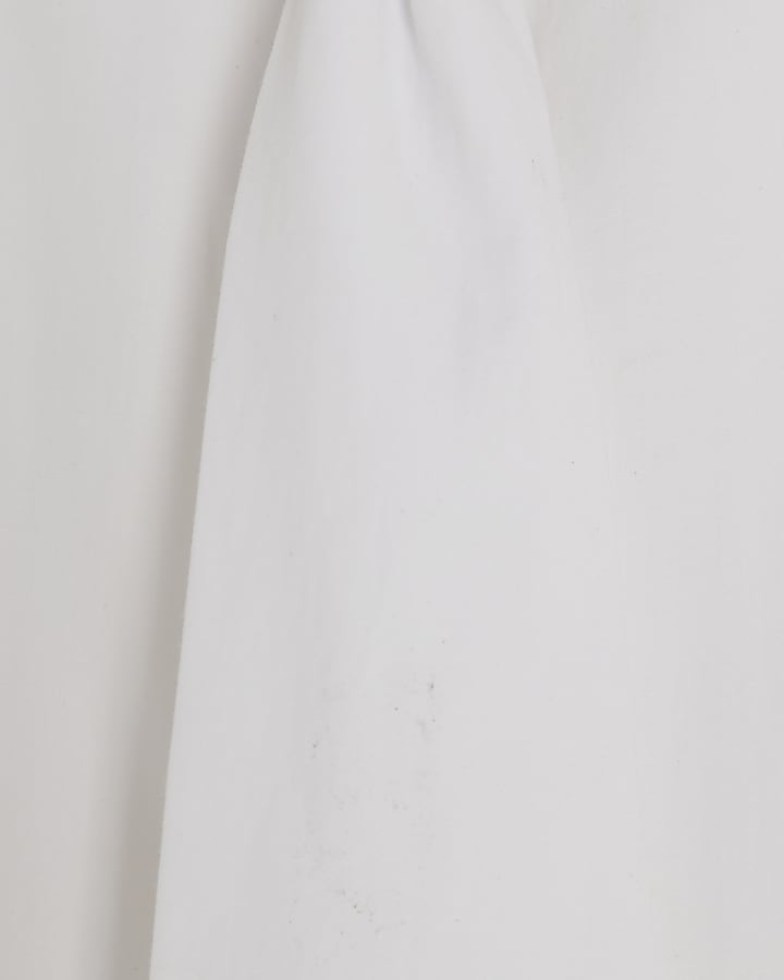 White Poplin Shirt With Tie