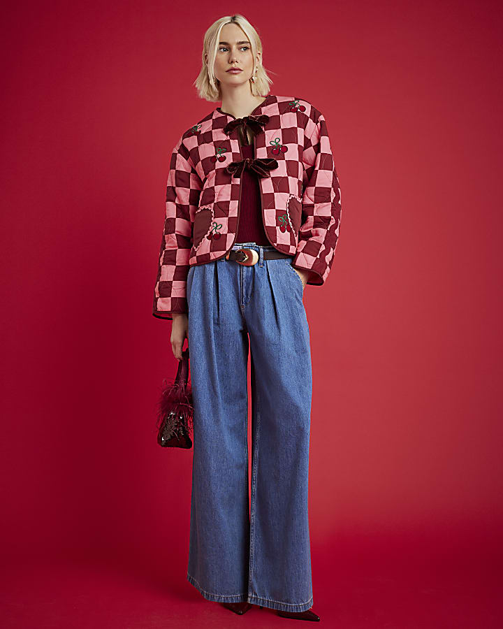 Nephthys Pink Checkerboard Cherry Jacket